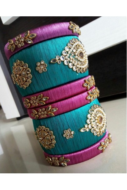 Bangle Set - Pink & Turquoise Bangle Set - Pink & Turquoise